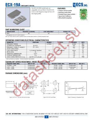 ECS-100-S-19A-TR datasheet  